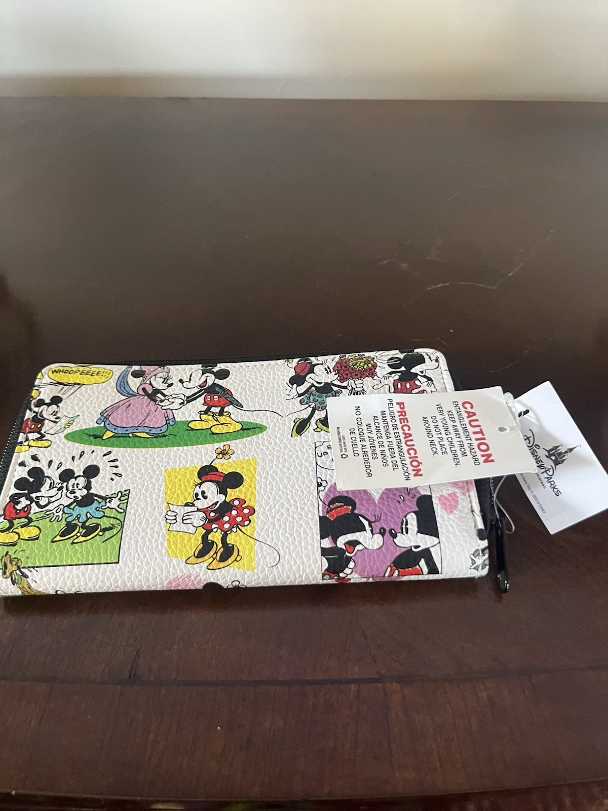 Disney Parks Retro 4 Pocket Zip Around Wallet NWT Very Nice Great Gift Item Perf