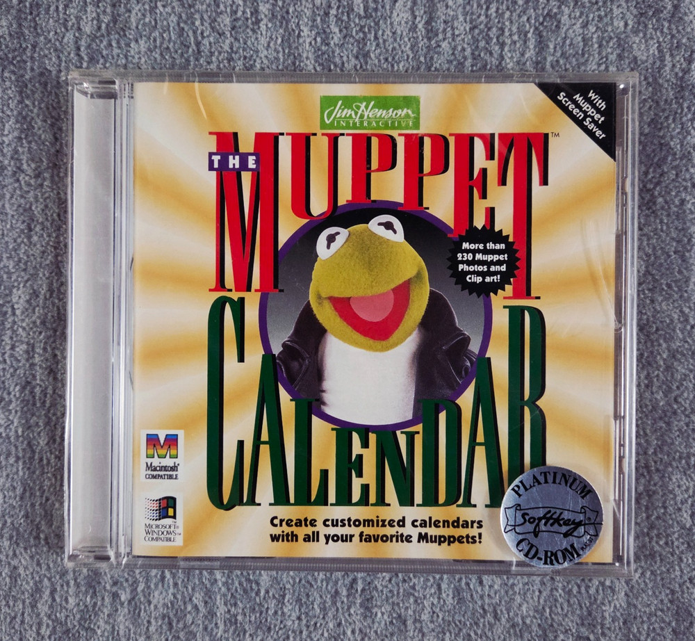 The Muppet Calendar PC Windows and or Mac Software 1995 NEW