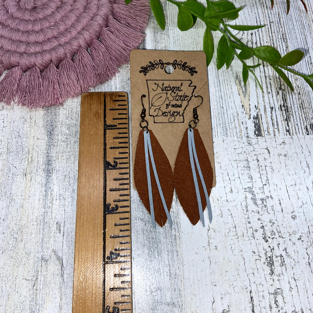 Handmade Boho Felt Dangle Earrings