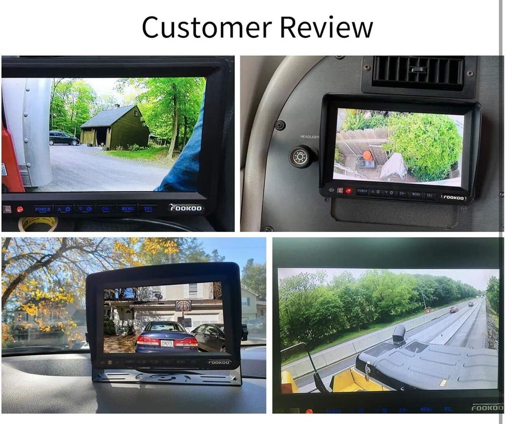 Ⅱ HD 1080P 9" Wired Backup Camera System, 9-inch DVR Dual Split Screen Monito...