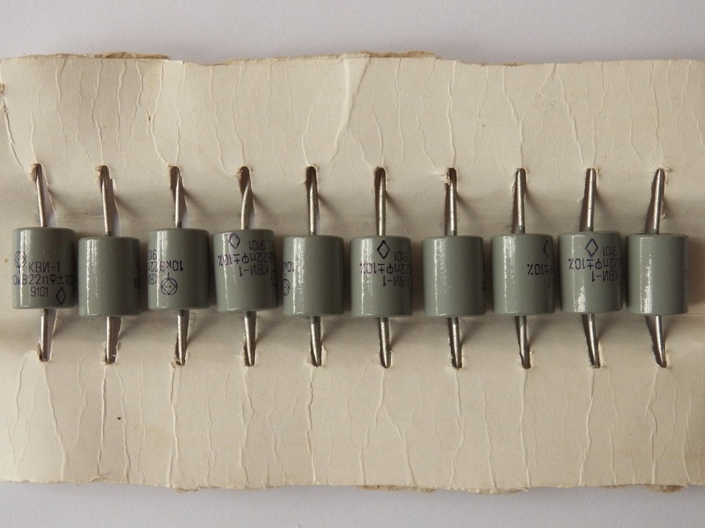 KVI-1 22pF 10KV ex-USSR HV Ceramic Capacitor QTY=10 NOS