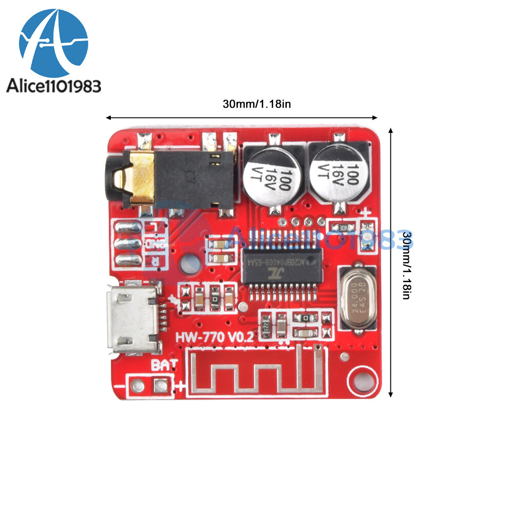 Mini Bluetooth 4.1 MP3 Player Lossless Decoder Board Micro USB TF SD Card 3.7-5V