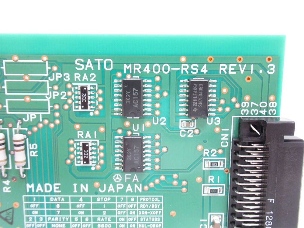 228337 New-No Box; Sato MR400-RS4 PC Interface Card
