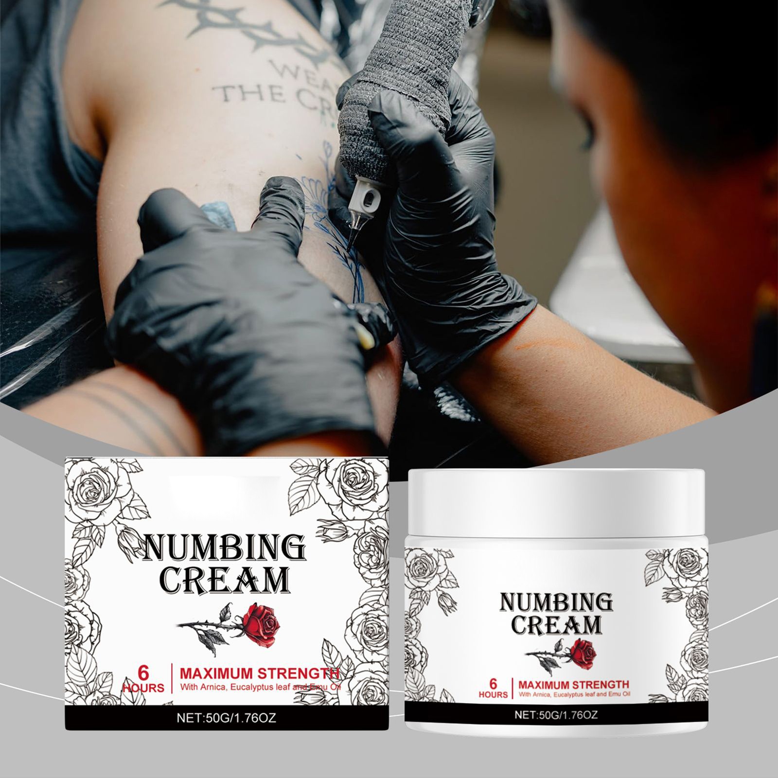 New Tattoo Numibing Cream Gel 50g - Calming Moisturizer Moisturizing Lotion