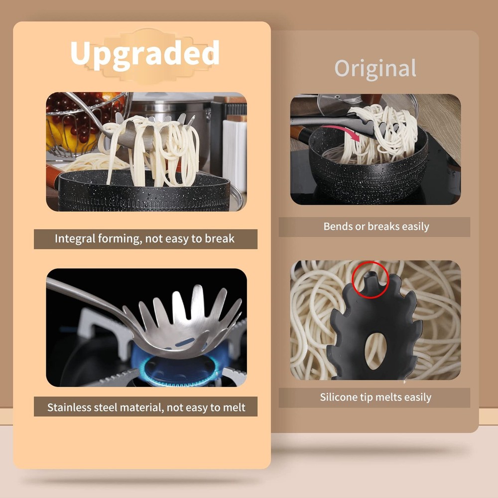 Spaghetti Server, [Rustproof, Integral Forming, Durable] Newness 304 Stainles...