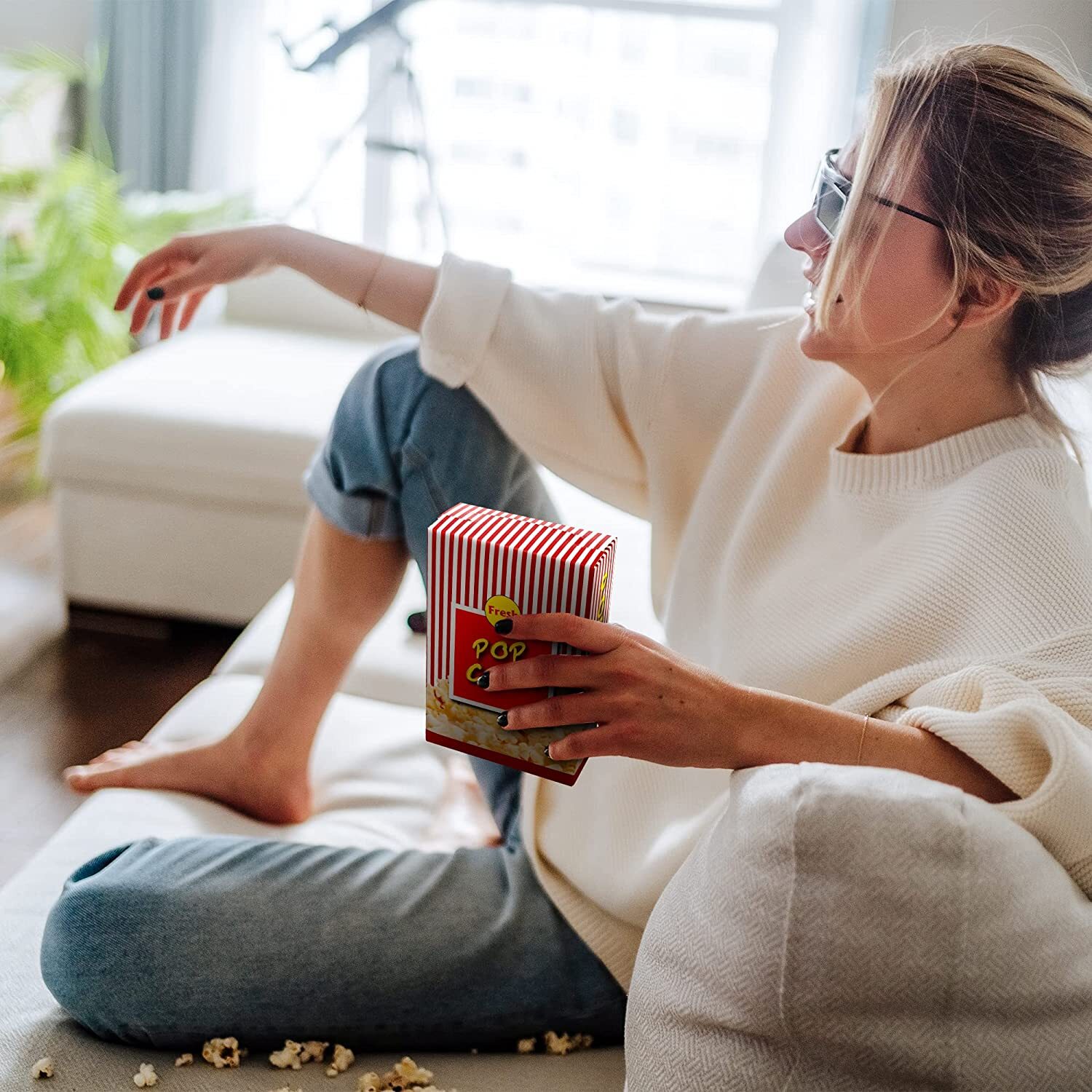 MT Products Popcorn Boxes for Party 1.8 oz - Popcorn Buckets #3.5 - Pack of 25