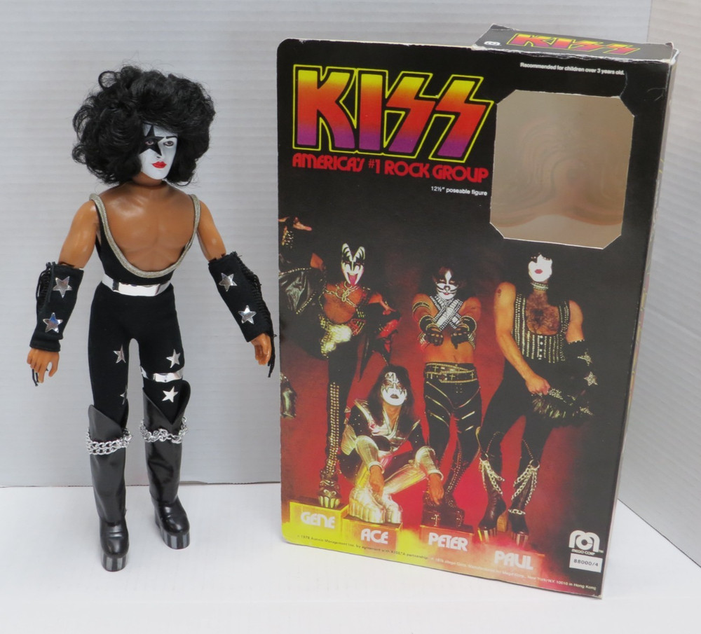 KISS PAUL STANLEY MEGO DOLL & REPRODUCTION BOX AUCOIN 1977