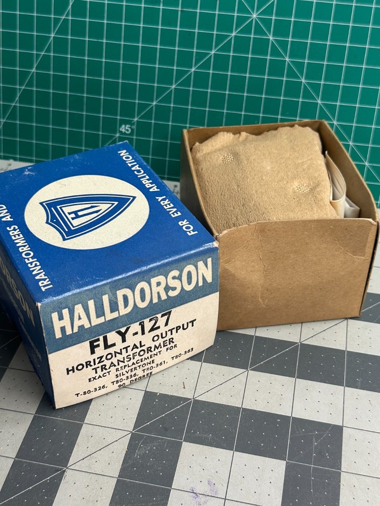 VINTAGE Halldorson Fly-127 Power Horizontal Output Transformer Silvertone 90-deg