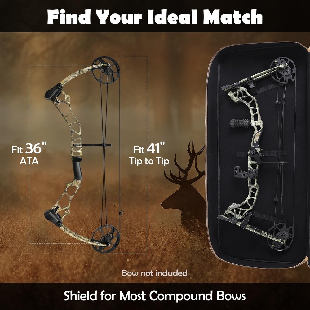 VIEW Bow Case - Protects Your Compound Bow - Features Large Compartment, Soft Pa