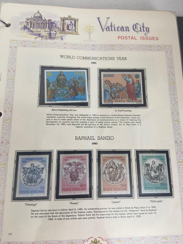 Joystamp: Awesome White Ace Vatican City Album Pages Mint Never Hinged