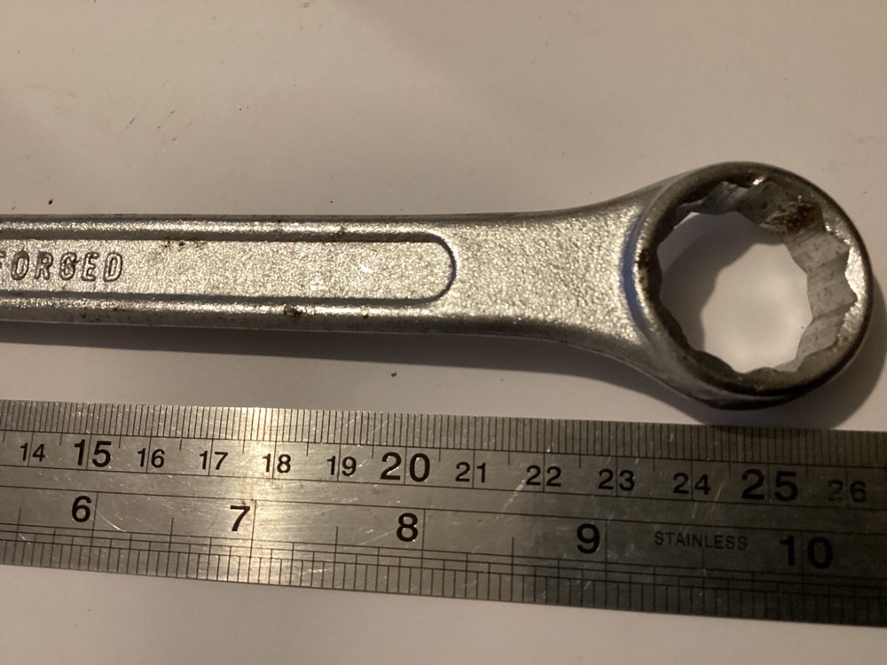 Drop forged ,combo spanner, size 7/8w fs