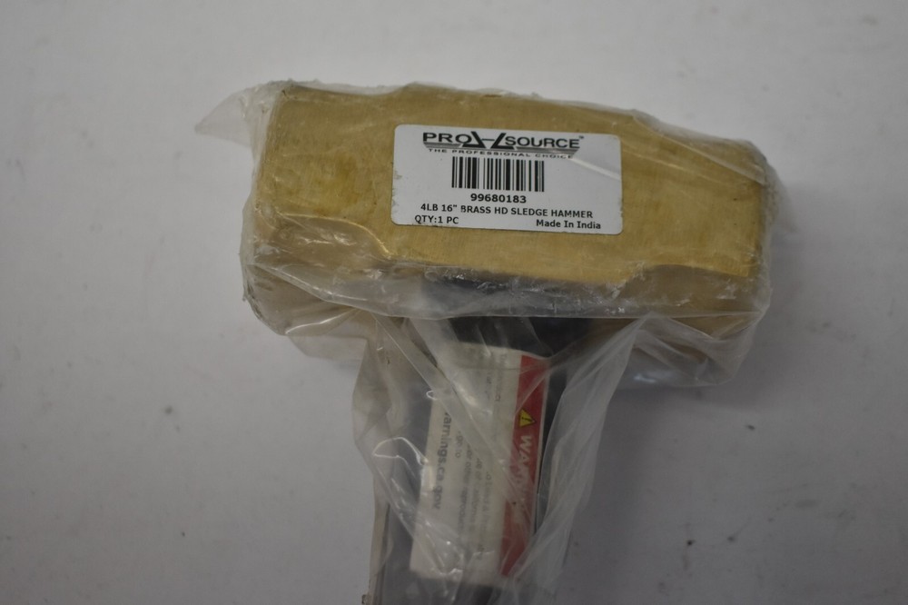 Pro-Source Non sparking Brass Head Sledge Hammer 4 lbs 16" Indestructible