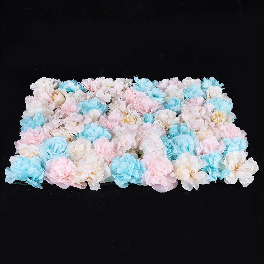 12PCS Artificial Flower Wall Panel White Hydrangea Rose Wedding Backdrop Decor.