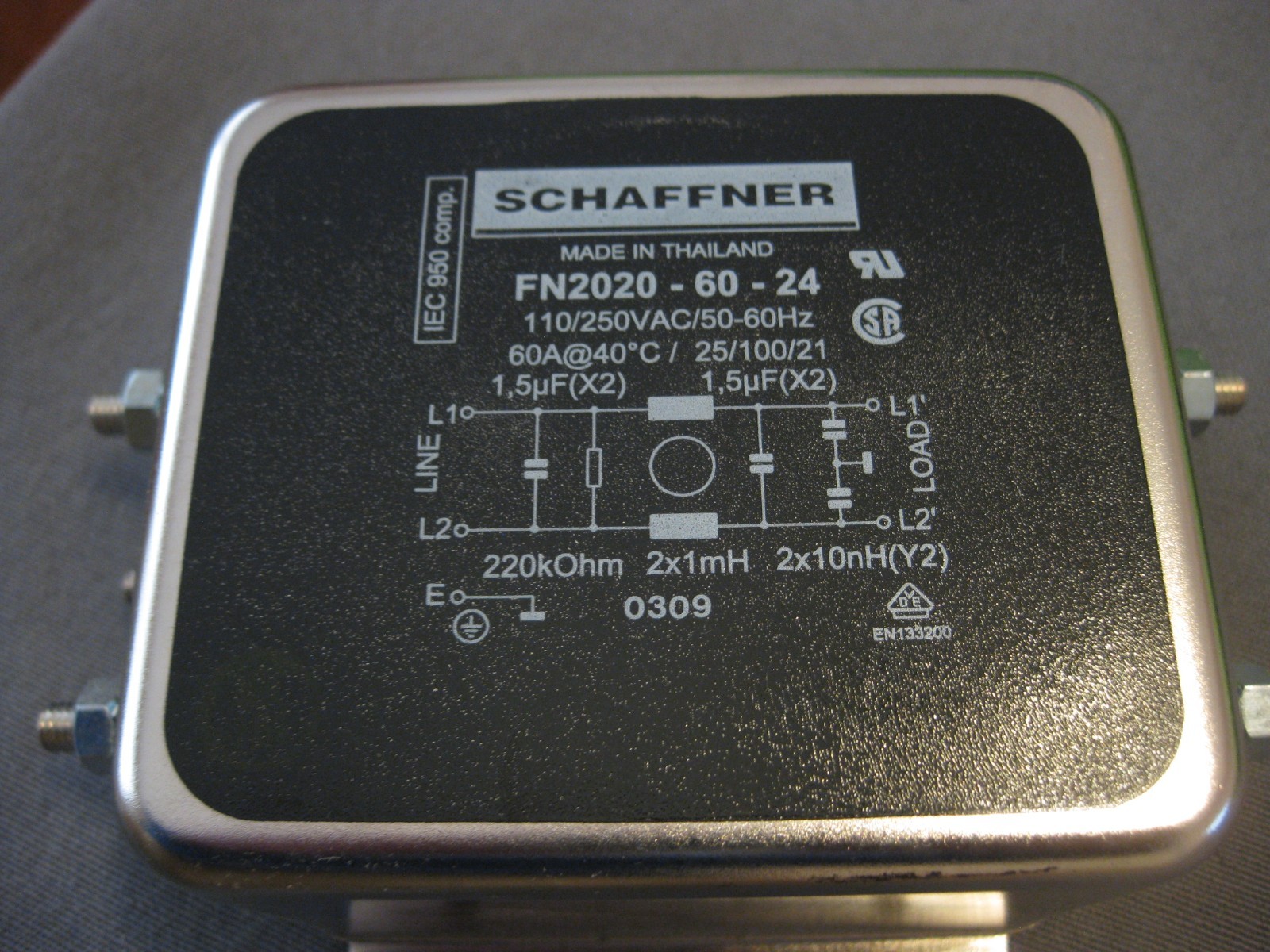 SCHAFFNER FN2020-60-24 EMI FILTER