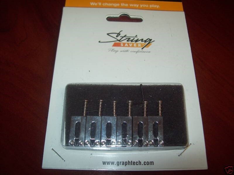 NEW - Graph Tech PG-8001-0C Strat/Tele Offset Saddles, CHROME