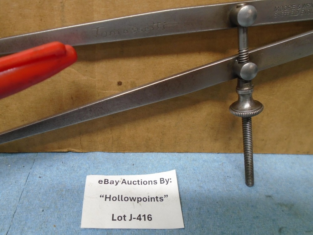 Moore & Wright England Spring Type Inside Calipers 8" Size for Machinist J416