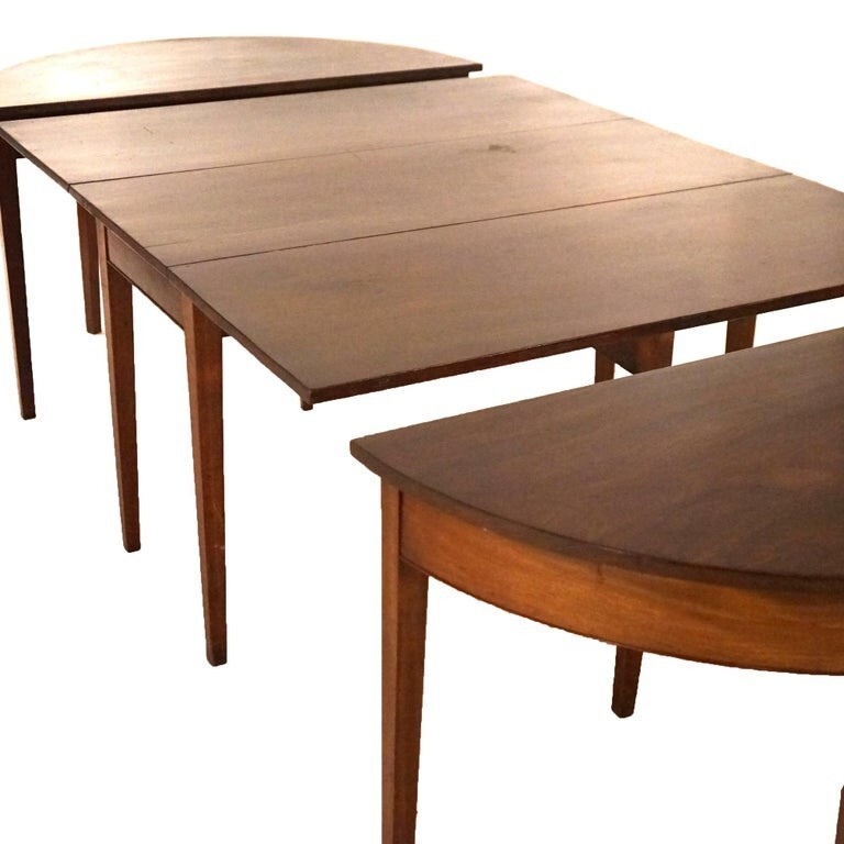 Hepplewhite Three Section Mahogany Banquet Table c1830