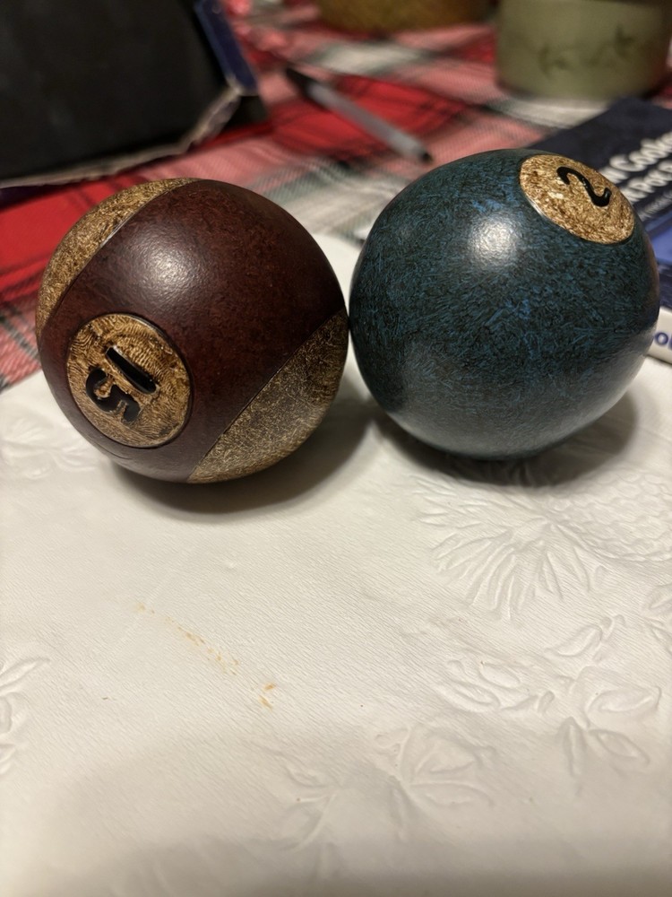 Solid 2 Pool Balls Decorative 2 1/4" Standard Size