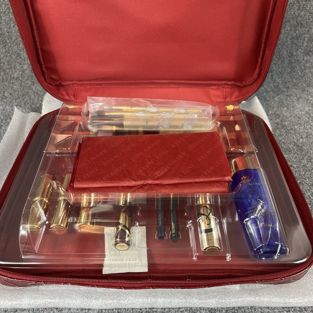 Estée Lauder Makeup Train Case Set – October 2008 – New – Sticky Case