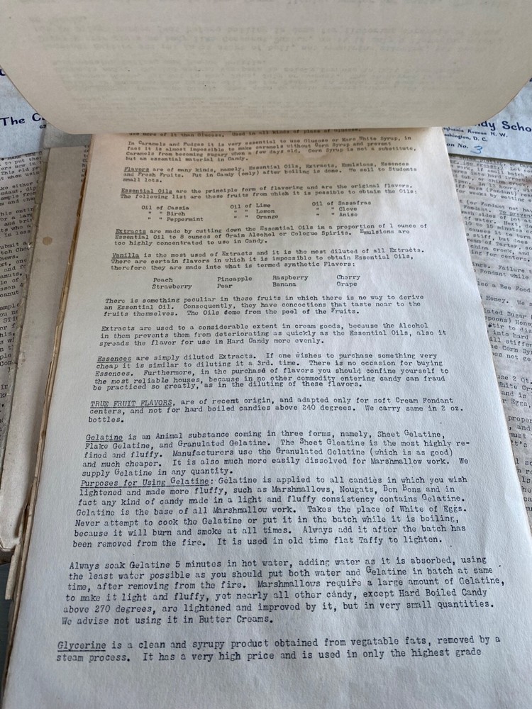 Antique PRACTICAL CANDY MAKING The Capitol Candy School Lessons Recipes Vintage