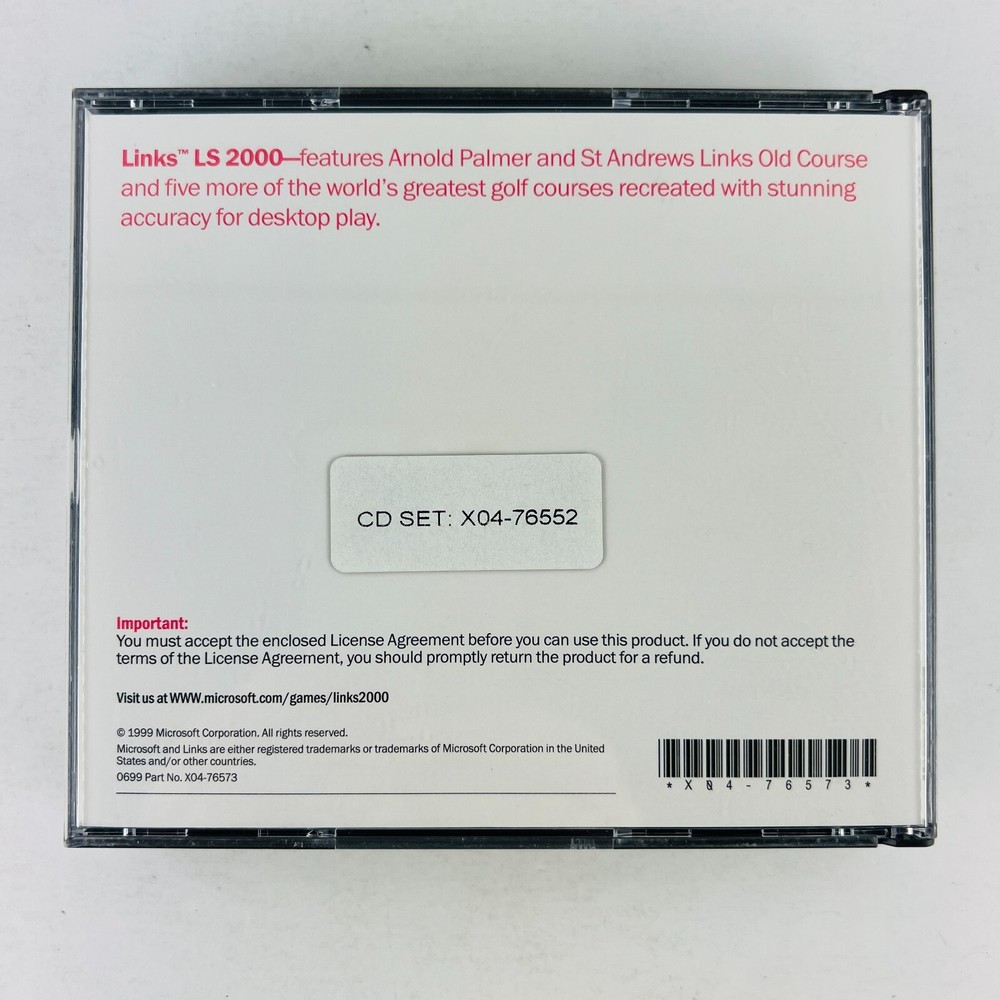 Arnold Palmer Links LS 2000 - PC CD-ROM Golf Simulation Game Software Microsoft