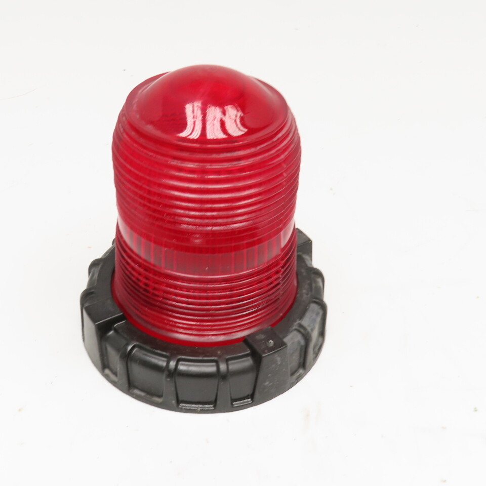 Kopp RED Ribbed Glass Industrial Light Globe 5" Flange Ring