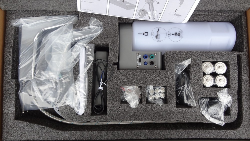 SPEAKMAN SFC-8790 SENSORFLO LOW ARC SENSOR FAUCET & SOAP COMBO COMERCIAL SERIES