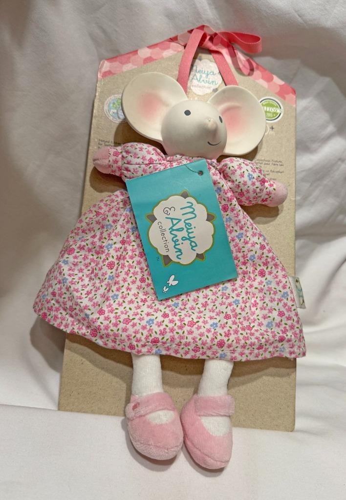 Meiya and Alvin Meiya the Mouse Soft Toy Teether New with Tag on card