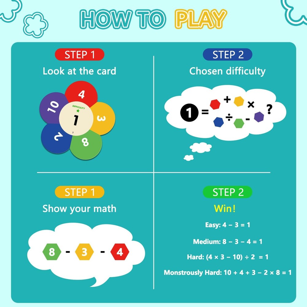 Fun Math Game STEM to Practice Multiplication, Division, Addition and Subtrac...