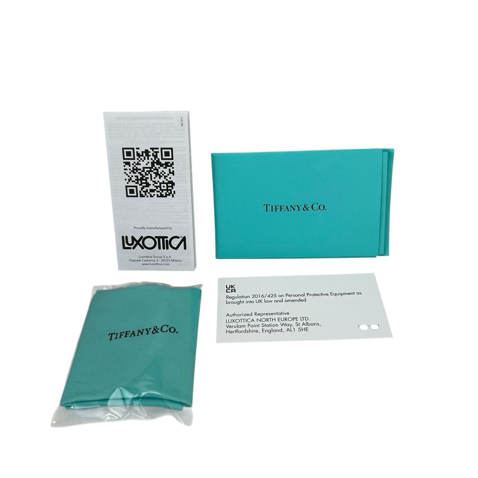 New Tiffany & Co. Eyeglasses/Sunglasses Case w/Box, Case, Cloth & Certificate