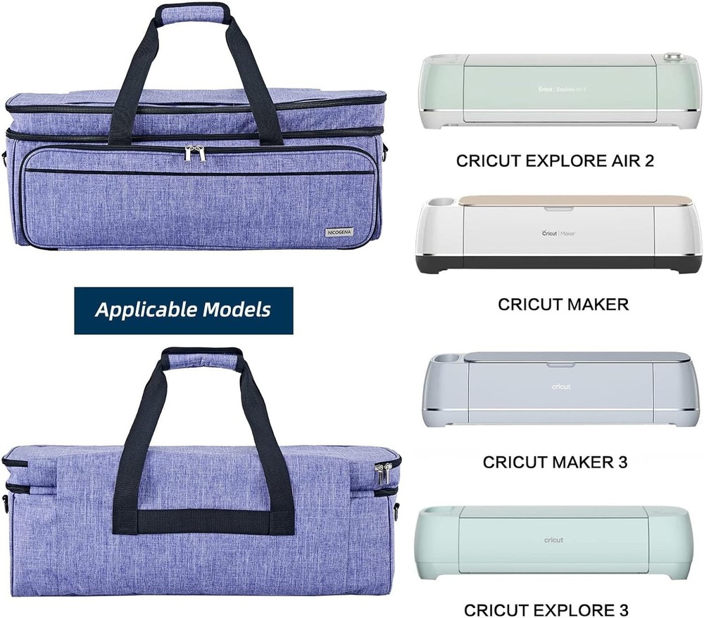 Double Layer Carrying Case for Cricut Maker Explore Tool Organizer Purple