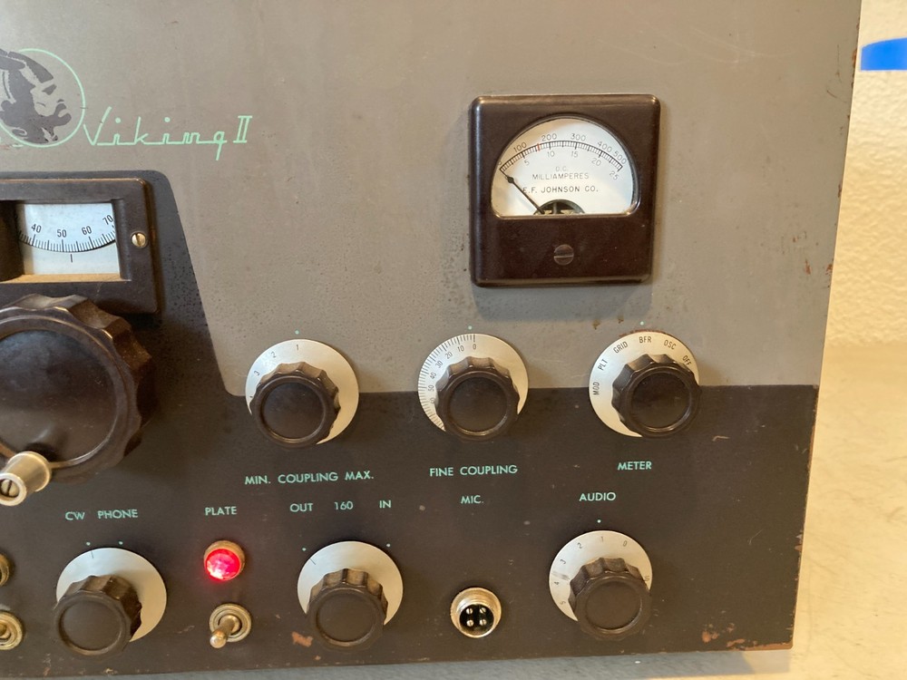 Vintage Johnson Viking II HF tube Transmitter Copper Plated Case