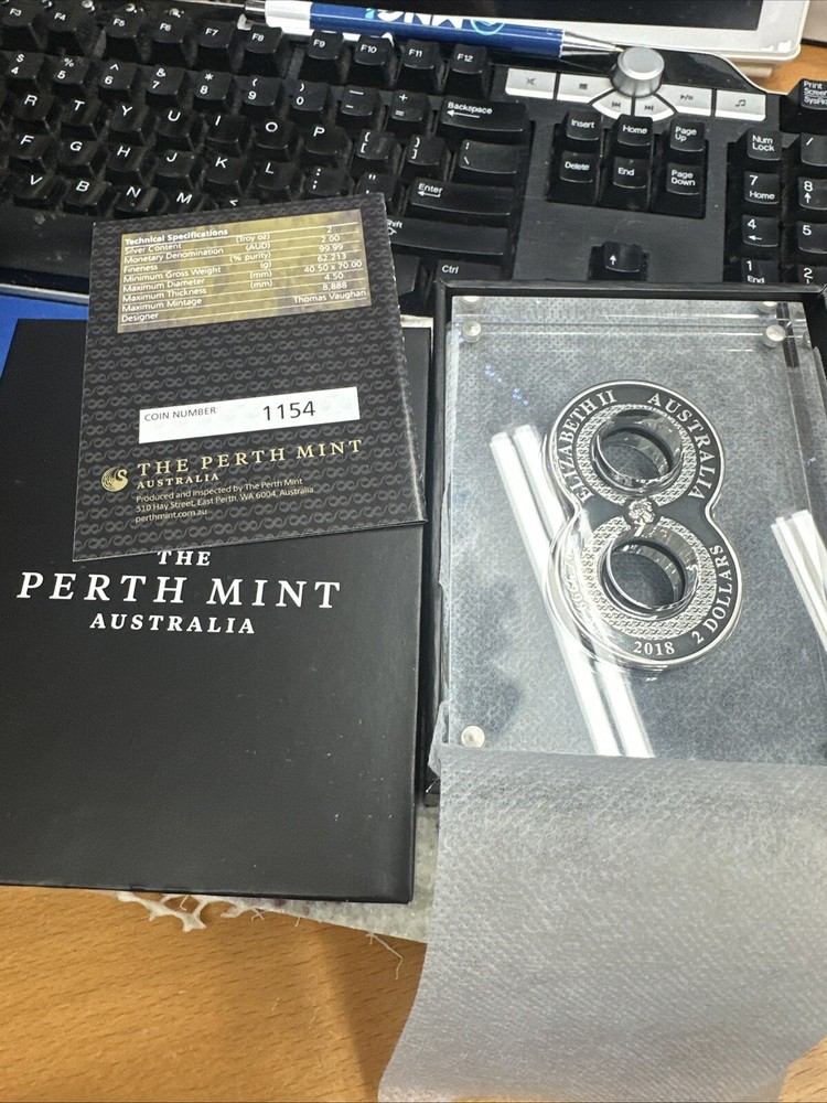 Figure 8 Dragon 2oz Silver Coin Perth Mint 2018