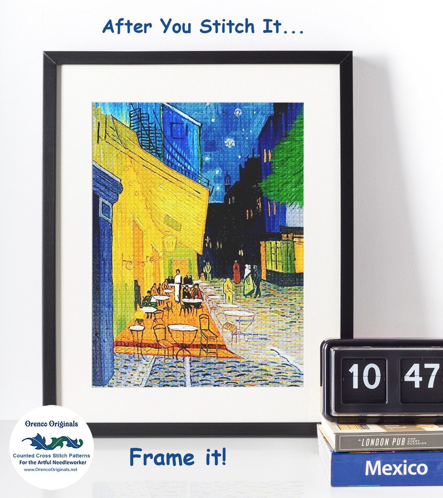 Starry Starry Night Impressionist Vincent Van Gogh Counted Cross Stitch Pattern