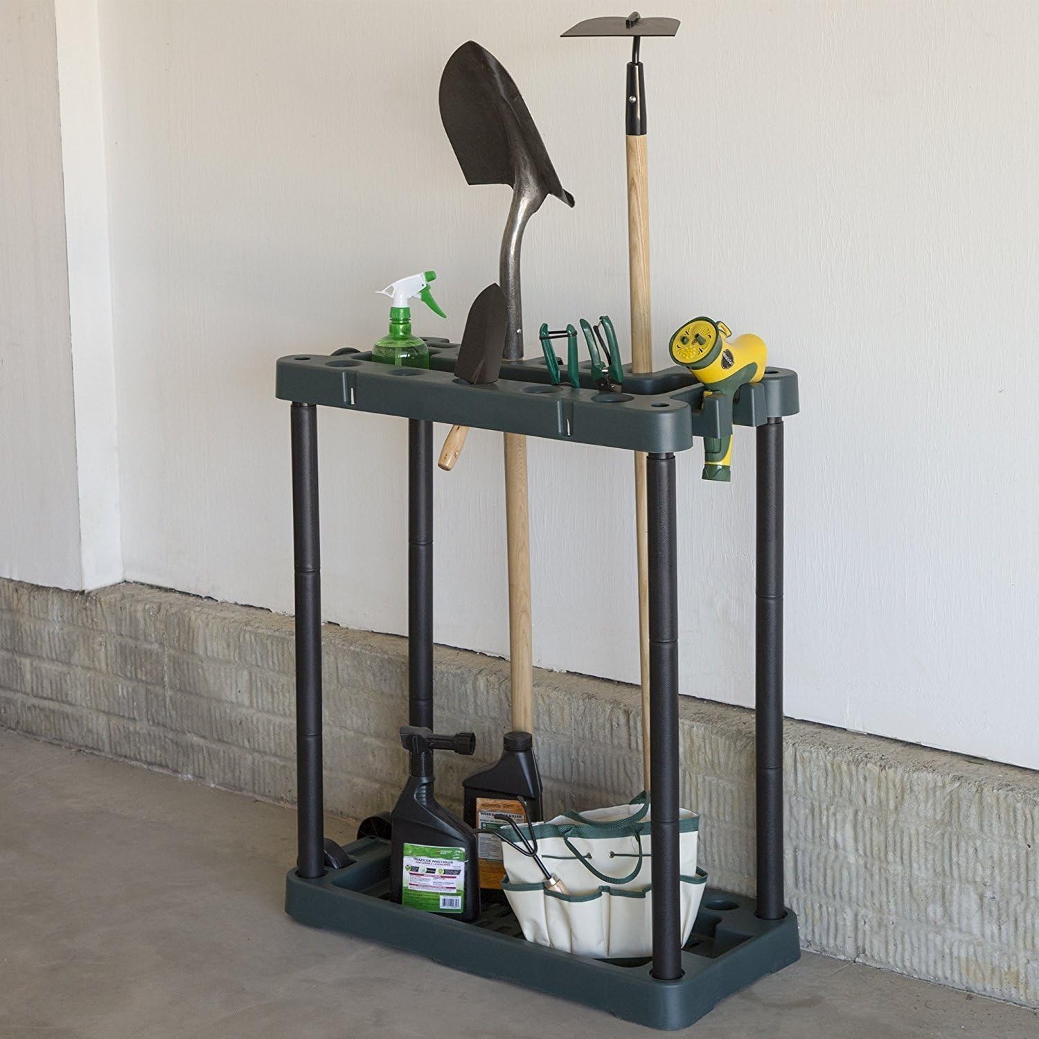 Garden Tool Organizer - Utility Rack, Holds Yard Tools - Garage Organizers an...