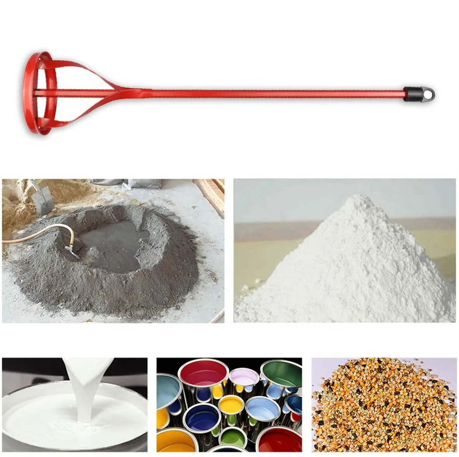 1pc Hexagon Shaft Plaster Paint Mixer Paddle Rod for Drill Mortar Cement - NEW
