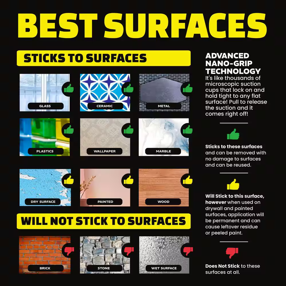 Alien Tape 10 Ft. Multi-Surface Tape Reusable Double-Sided (3-Pack)