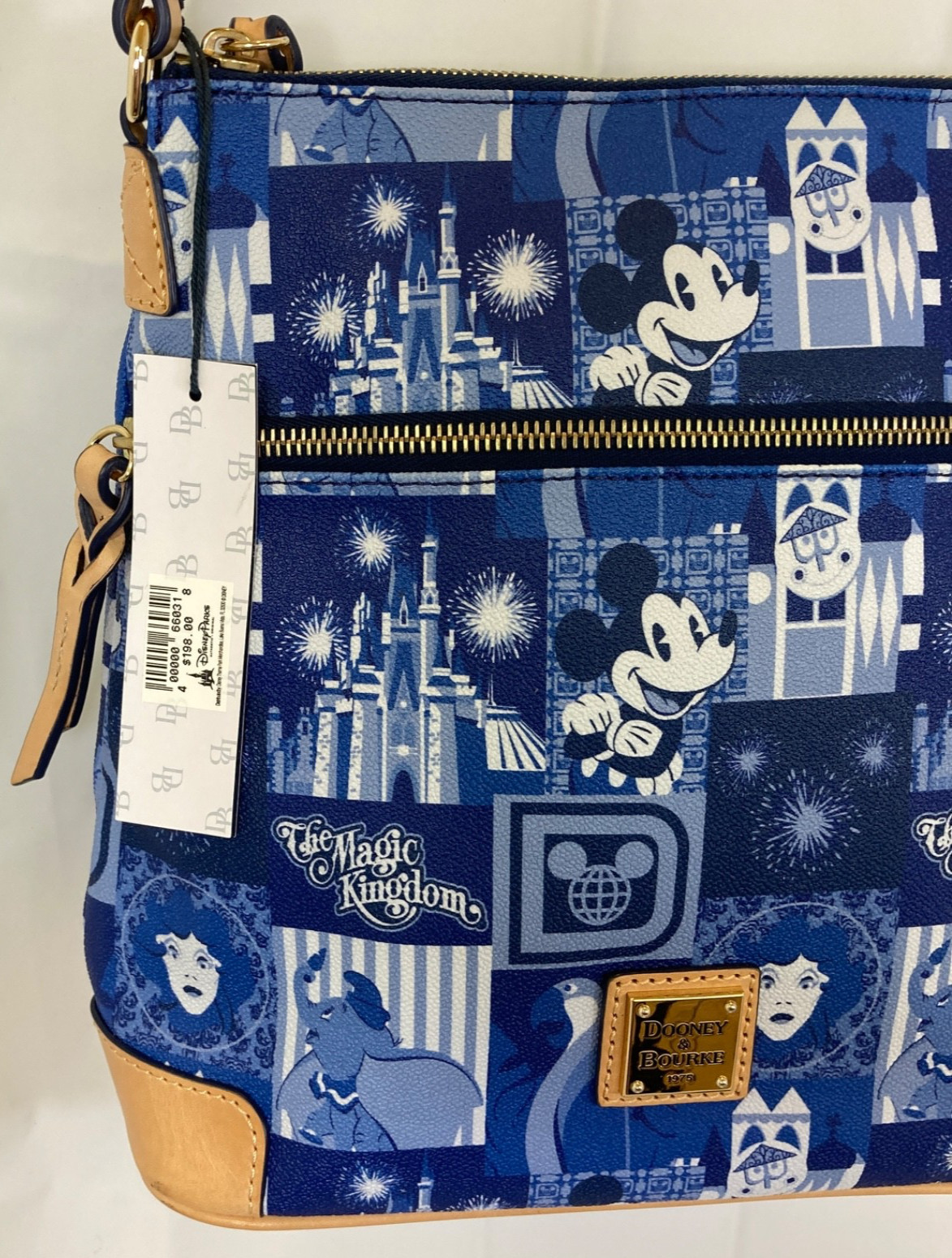 Disney Dooney & Bourke Letter Carrier NWT 2016 Magic Kingdom 45th Anniversary