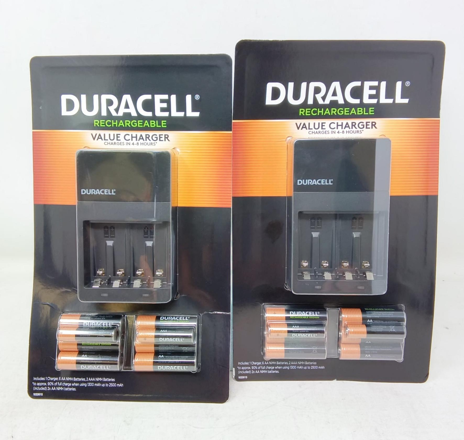 Duracell Charger for Rechargeable AA and AAA Batteries, 4 Slots - 2 Pack