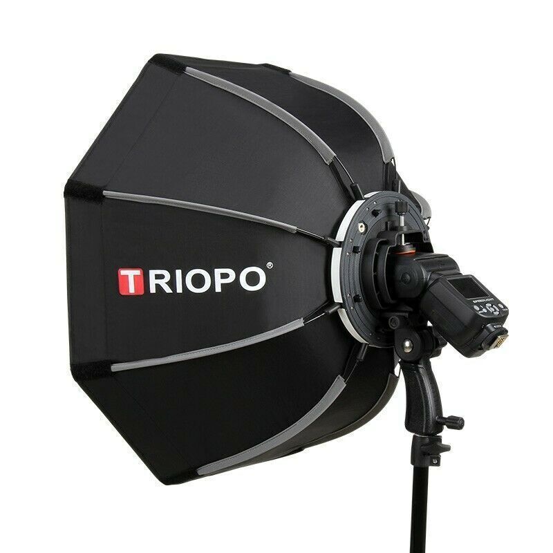 TRIOPO 65cm Octagon Softbox Handheld Foldable Softbox for Speedlite Flash Light
