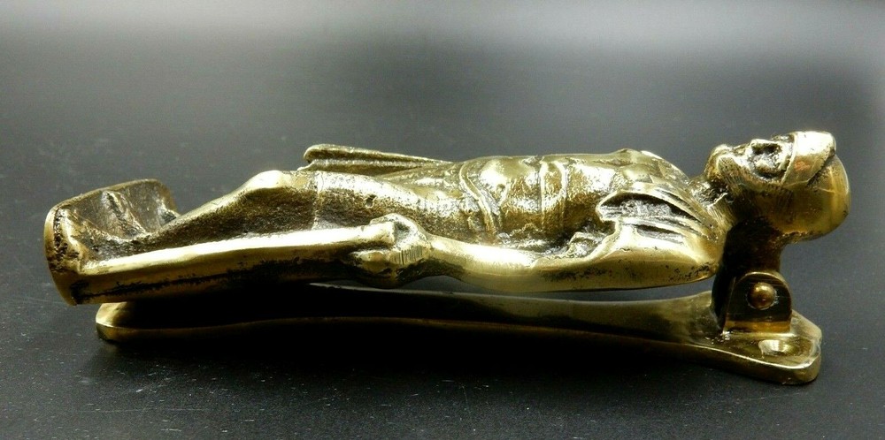 VINTAGE SOLID BRASS GLADIATOR WARRIOR KNIGHT DOOR KNOCKER