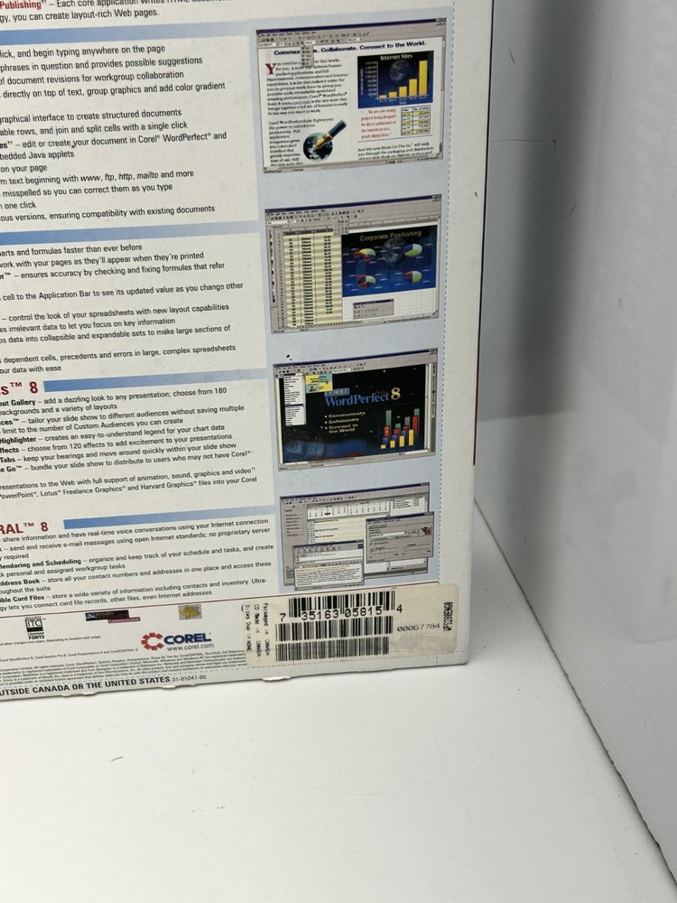 Corel WordPerfect Suite 8 Software See Description