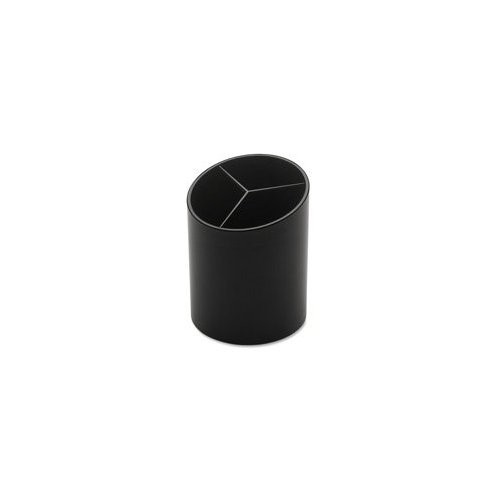 Business Source BSN32355 Pencil Cup 3 Compartment Black Plastic