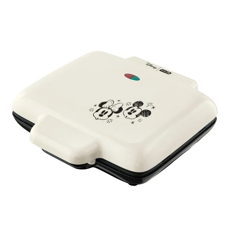 Disney DASH No-Drip Novelty Waffle Maker 4 Mini Ceramic Nonstick White