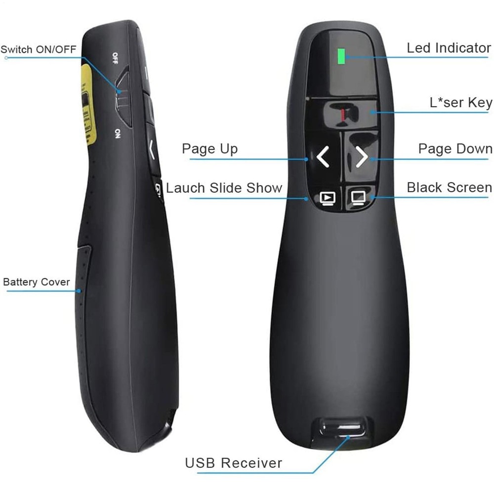 Wireless Presenter Remote Presentation Pointer Clicker Powerpoint Remote Clicker