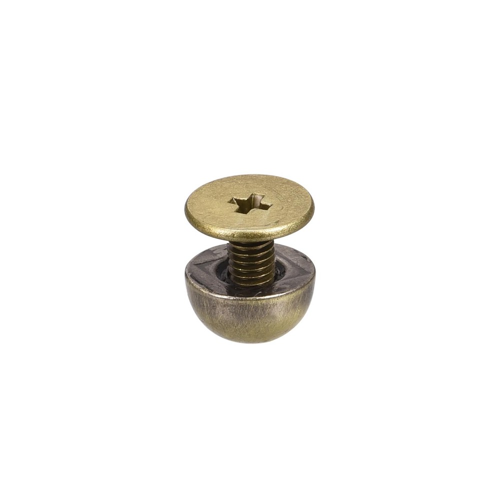 8x5mm Screw Back Rivets Solid Round Head Leather Studs Bronze Tone 20 Sets