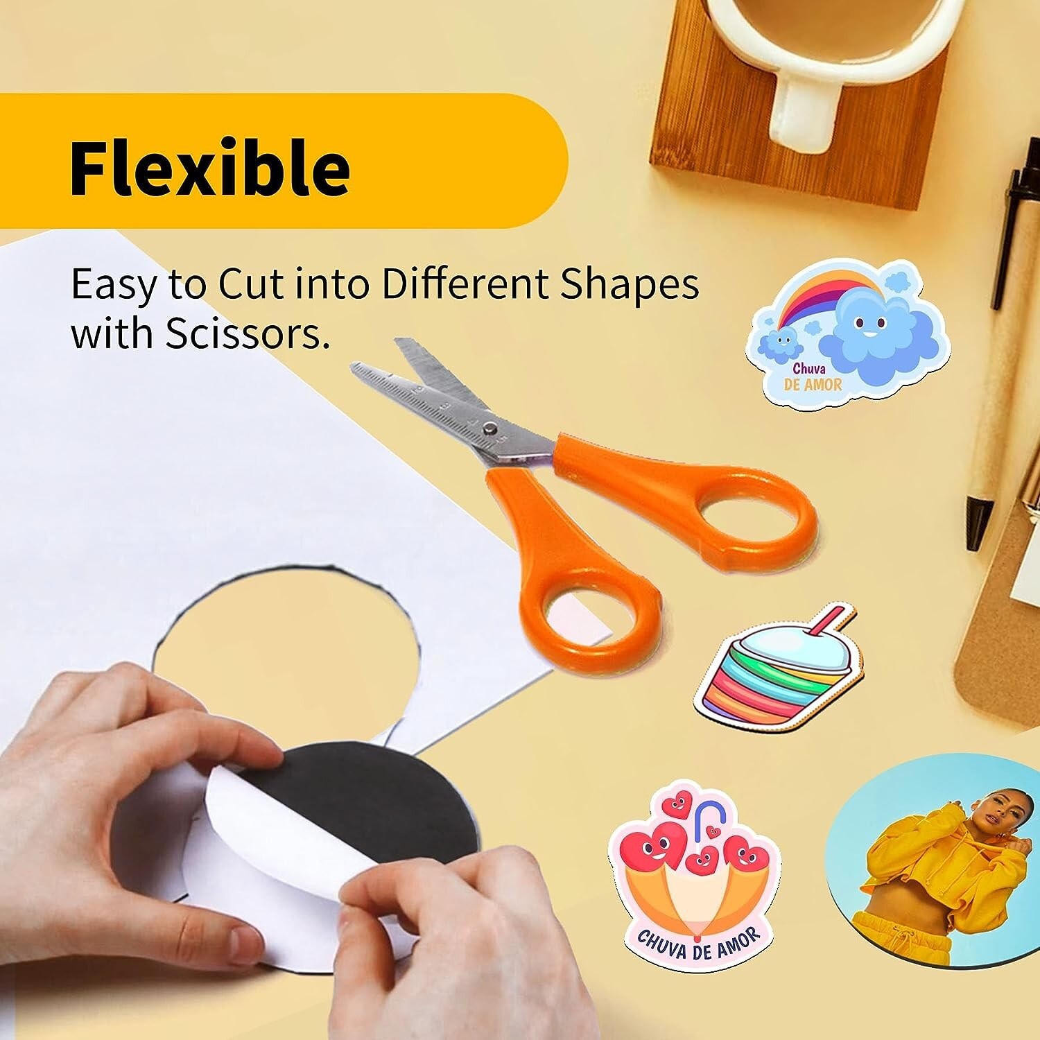 30 Strong FlexibleSelf Adhesive Magnetic Sheets 4X6 Magnet for Photos Album Car