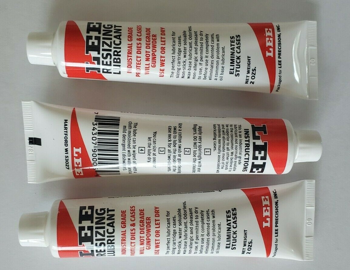 3 Pack of LEE 90006 2oz Resizing Lubricant Industrial Grade