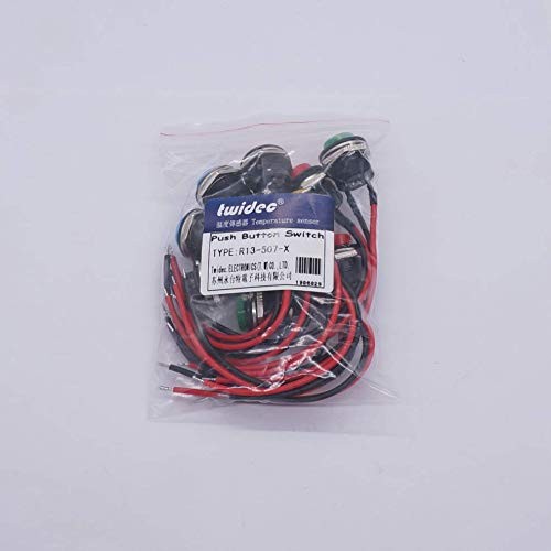 /10Pcs Momentary Push Button Switch SPST AC250V/3A AC125V/6A Mini Multicolor