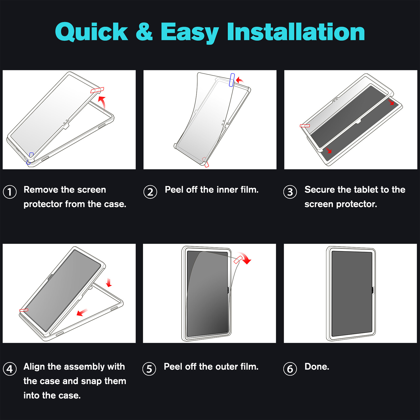 Hybrid Case for Amazon Fire HD 10 Tablet (13th Gen 2023) Rugged Kickstand Cover